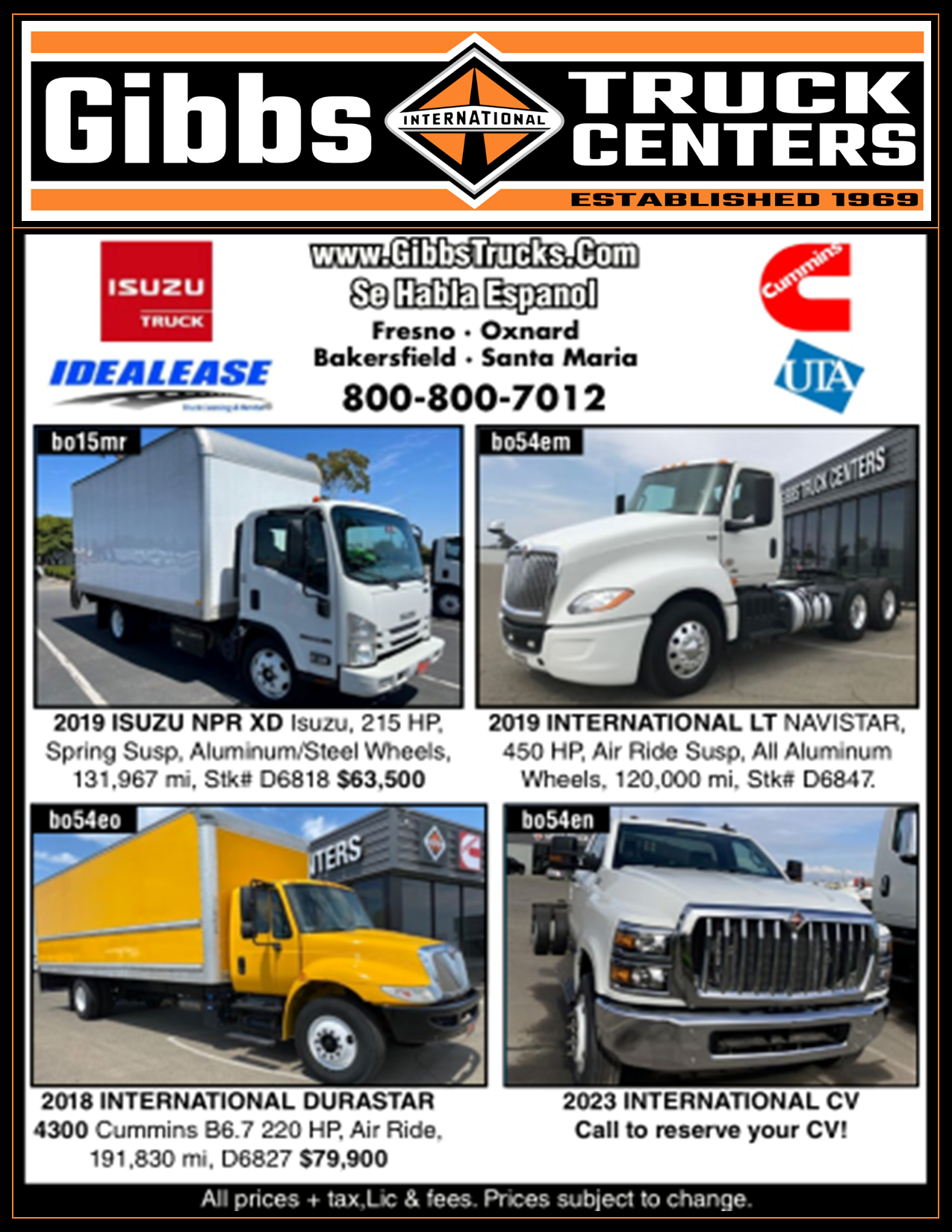 Truck Sales Ad